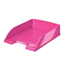 Irattálca, műanyag, LEITZ "Wow", metál rózsaszín