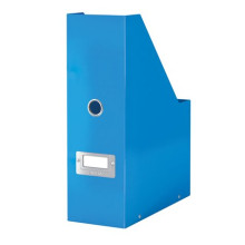 Iratpapucs, PP/karton, 95 mm, lakkfényű, LEITZ "Click&Store", kék