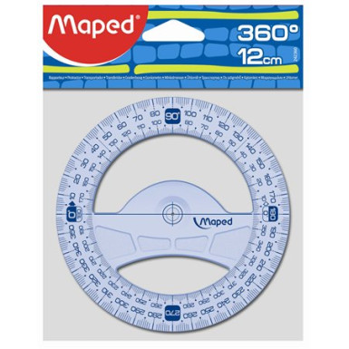 Szögmérő, műanyag, 360°, MAPED "Graphic"