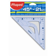 Háromszög vonalzó, műanyag, 45°, 21 cm, MAPED "Graphic"