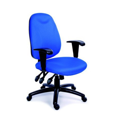 Irodai szék, álítható karfával, exkluzív kék szövetborítás, fekete lábkereszt, MAYAH "Energetic"