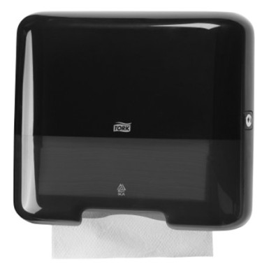 Kéztörlő adagoló, műanyag, H3 rendszer, TORK "Dispenser Hand Towel Zigzag", fekete