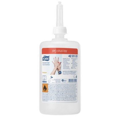 Kézfertőtlenítő gél, alkoholos, 1000 ml, S1 rendszer, TORK "Premium"