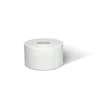 Toalettpapír, T2 rendszer, 1 rétegű, 19 cm átmérő, TORK "Universal mini jumbo", törtfehér