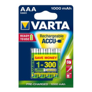 Tölthető elem, AAA mikro, 4x1000 mAh, VARTA "Professional Accu"