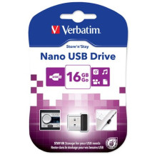 Pendrive, 16GB, USB 2.0, 10/3MB/sec, VERBATIM "Nano"