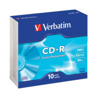 CD-R lemez, 700MB, 52x, vékony tok, VERBATIM "DataLife"