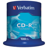 CD-R lemez, 700MB, 52x, hengeren, VERBATIM "DataLife" CDV7052B100DL
