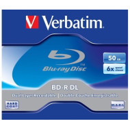 BD-R BluRay lemez, kétrétegű, 50GB, 6x, normál tok, VERBATIM