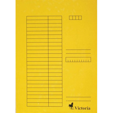 Gyorsfűző, karton, A4, VICTORIA, sárga
