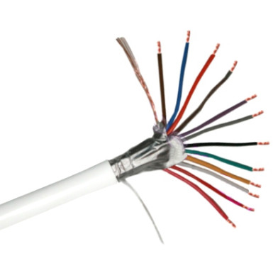12 x 0.22 CCA 12x0.22 mm2 eres biztonságtechnikai kábel, cca sodrott erek, Al árnyékolás, 100m.