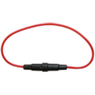 Lengő biztosíték foglalat 5x20mm-es olvadóbiztosítékokhoz, bajonettzáras, erősített műanyag, bekötő vezeték. Lengő biztosíték foglalat 5x20mm-es olvadóbiztosítékokhoz, bajonettzáras, erősített műanyag, bekötő vezeték.