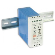 Mean Well MDR-60-24 Mini, DIN sínre szerelhető kapcsolóüzemű tápegység, 24 VDC, 0-2.5 A, 60 W.