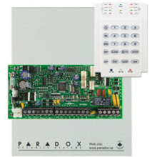 PARADOX SP4000 + K10V 4 (32) zóna, 2 partíció, StayD, kommunikátor, 1 PGM, fémdoboz, K10V kezelővel.