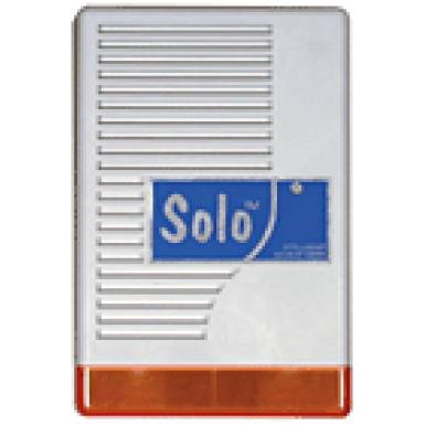 SOLO h&aacute;z K&uuml;lt&eacute;ri hang-f&eacute;nyjelző h&aacute;za,k&uuml;lső burkolat műanyag, vil&aacute;gos sz&iacute;nű.