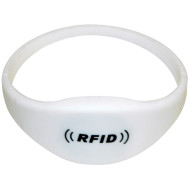 SOYAL AM Wristband No.3 13.56 MHz fehér Proximity szilikon karkötő, ovális, vízálló, F08, 13.56MHz, 62mm, fehér.