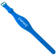 SOYAL AM Wristband No.7 13.56 MHz kék Proximity szilikon karkötő, ovális, csatos, állítható szíj, vízálló, F08, 13.56MHz, kék.