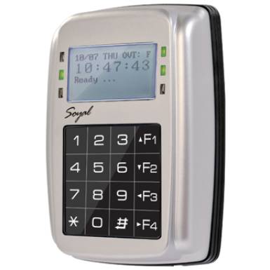 SOYAL AR-327H-N &Ouml;n&aacute;ll&oacute; proximity vez&eacute;rlő vagy h&aacute;l&oacute;zati k&aacute;rtyaolvas&oacute;, billentyűzet, LCD, PC csatl.,vand&aacute;lb.
