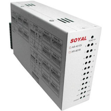 SOYAL AR-401DI16 16 csatornás vezérlőegység, jelzések továbbítása RS-485 vagy Ethernet hálózaton.