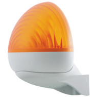 VDS WHITE 230 Fix lámpa kapuvezérlésekhez, narancssárga búra, fehér konzol, 230VAC.