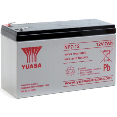 YUASA 12V 7Ah 12V, 7 Ah, zselés, ólom akkumulátor, gondozásmentes, 151x97.5x65mm, 2.65kg.