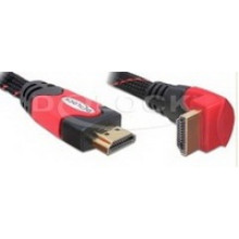 Kab Mon HDMI - HDMI with Ethernet 90 fok A-A 1m Delock 82685