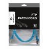 Kab UTP Patch árnyékolt 1m CAT6 FTP Blue PP6-1M/B