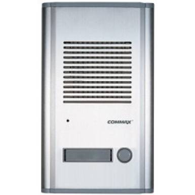 Egy lak&aacute;sos kaputelefon k&uuml;lt&eacute;riegys&eacute;g, 2 vezet&eacute;kes, elox&aacute;lt alum&iacute;nium h&aacute;z.