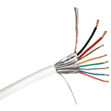 2x0.5 + 6x0.22 mm2 eres biztonságtechnikai kábel, cca sodrott erek, Al árnyékolás, 100m.