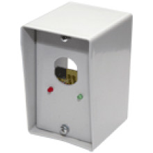 Kulcsos kapcsolóhoz (RMS 3316) fémdoboz, LED jelzés, szabotázs kapcsoló, szögletes, fehér.