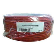 Tűzjelző kábel, 1x2x1.5 mm2, alufólia árnyékolás, piros PVC köpeny, 100m / tekercs