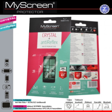 MYSCREEN kijelzővédő fólia törlőkendővel (2db Crystal/Antireflex) SONY Xperia X10 PRO (X10i) G21212