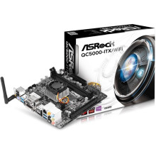 ASROCK QC5000-ITX/PH Integrált CPU,AMD SoC,2xDDR3,Max:1600MHz,Max:32GB,VGA,1xPCIE16,4xSATA3,2xUSB,4xUSB3,DVI,HDMI,7.1,Gigabit,PS2:1,DisplayPort,Mini-ITX,PCIe Mini Card Slot