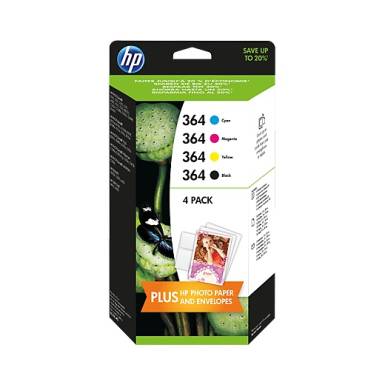 HP J3M82AE (364) 4-pack Black/Cyan/Magenta/Yellow+ Fotópapir HP J3M82AE (364) 4-pack Black/Cyan/Magenta/Yellow+ Fotópapir