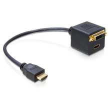 DeLock HDMI male  HDMI + DVI25 female adapter