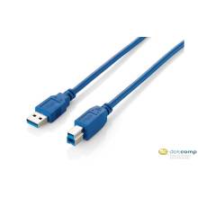 Equip 128292 USB 3.0 A-B k&aacute;bel, apa/apa, dupl&aacute;n &aacute;rny&eacute;kolt, 1,8m
