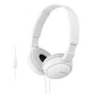 SONY Fejhallgató MDR-ZX110APW headset, összehajtható, L alakú aranyozott, sztereó minicsatlakozó, 12-22000 Hz, 1,2m kábelhossz, 30 mm, 24 ohm, 98 dB/mW, Fehér