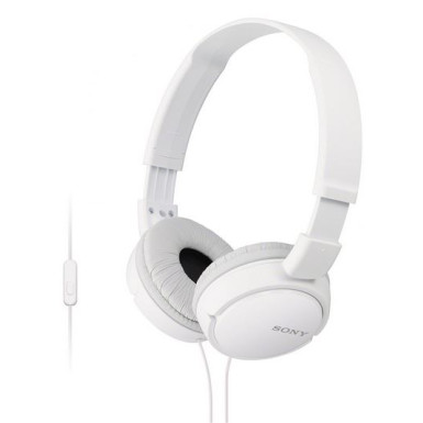 SONY Fejhallgató MDR-ZX110APW headset, összehajtható, L alakú aranyozott, sztereó minicsatlakozó, 12-22000 Hz, 1,2m kábelhossz, 30 mm, 24 ohm, 98 dB/mW, Fehér