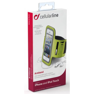 Cellularline karpánt futáshoz, iPhone 3G/3GS, 4/4S, 5/5S, iPod Touch 5, zöld