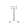 Multibrackets gurulós public padló állvány 180 Single LCD/PLAZMA/LED univerzális konzol, 24-63", Ezüst színű, Vesa 700x400 mm