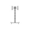 Multibrackets gurulós public padló állvány 180 Single LCD/PLAZMA/LED univerzális konzol, 24-63", Ezüst színű, Vesa 700x400 mm