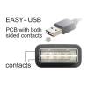 Kab USB2.0-A-A hosszabbitó 1m 90fok Delock 83551