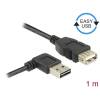 Kab USB2.0-A-A hosszabbitó 1m 90fok Delock 83551