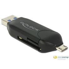 Micro USB OTG SD+MicroSD kártyaolvasó+USB 3.0 Delock 91734