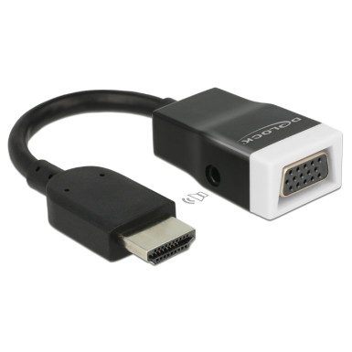 DELOCK Átalakító HDMI-A male to VGA female audió funkcióval