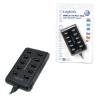 LogiLink UA0125 USB 2.0 10 portos hub, ki/be kapcsolóval
