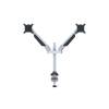 Multibrackets Gaslift asztali rögzítő LCD/PLAZMA/LED dupla karos konzol ezüst színű, Vesa 75x75 100x100