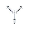 Multibrackets Gaslift asztali rögzítő LCD/PLAZMA/LED dupla karos konzol ezüst színű, Vesa 75x75 100x100
