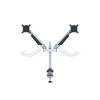 Multibrackets Gaslift asztali rögzítő LCD/PLAZMA/LED dupla karos konzol ezüst színű, Vesa 75x75 100x100