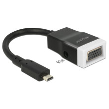 DELOCK Átalakító HDMI-micro D male to VGA female audió funkcióval